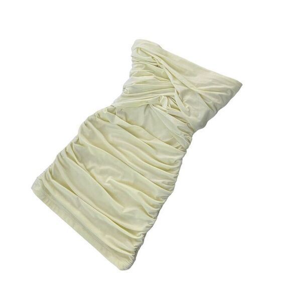 Alexander Wang Interwoven Off Shoulder Mini Dress in Tender Yellow - Picture 2 of 9